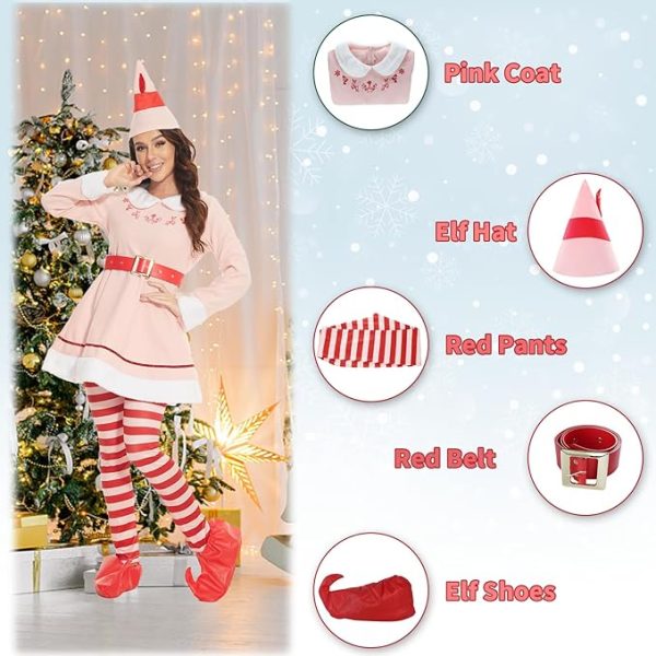 Elf Costume for Women The Elf Costume Adult Halloween Christmas Movies Cosplay Outfits women