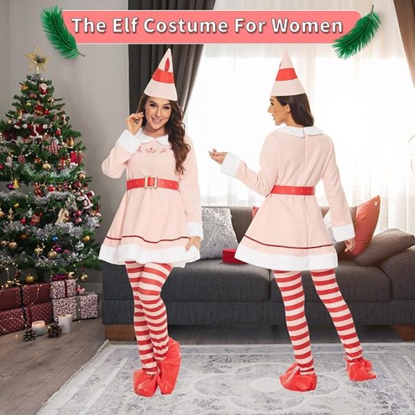 Elf Costume for Women The Elf Costume Adult Halloween Christmas Movies Cosplay Outfits for women